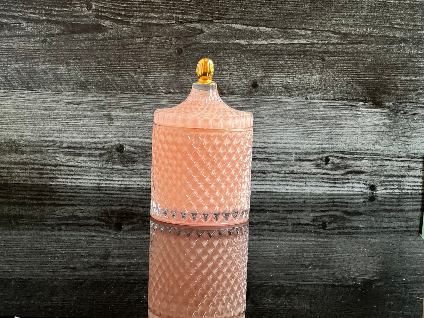 Vintage Hatch Cut Candle Holder -Mini