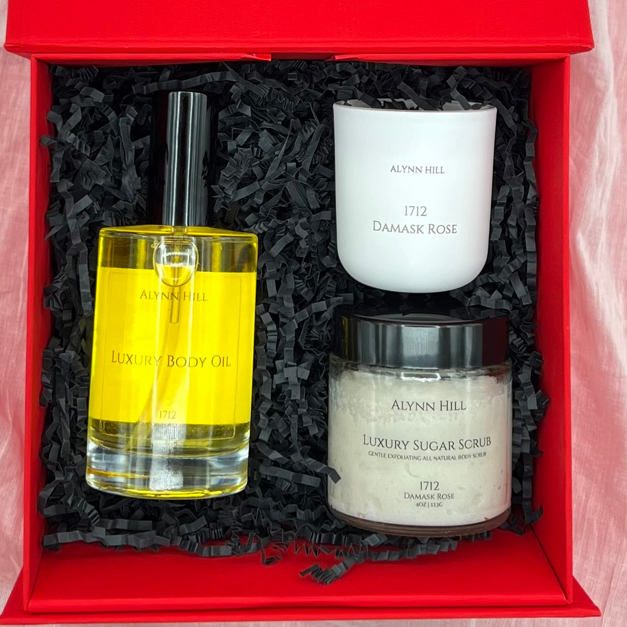 Gift set - Votive, Body Oil, Scrub