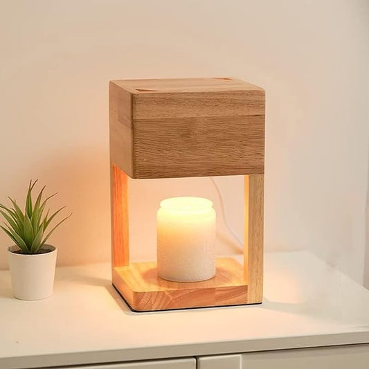 Wooden Candle Lamp with Timer