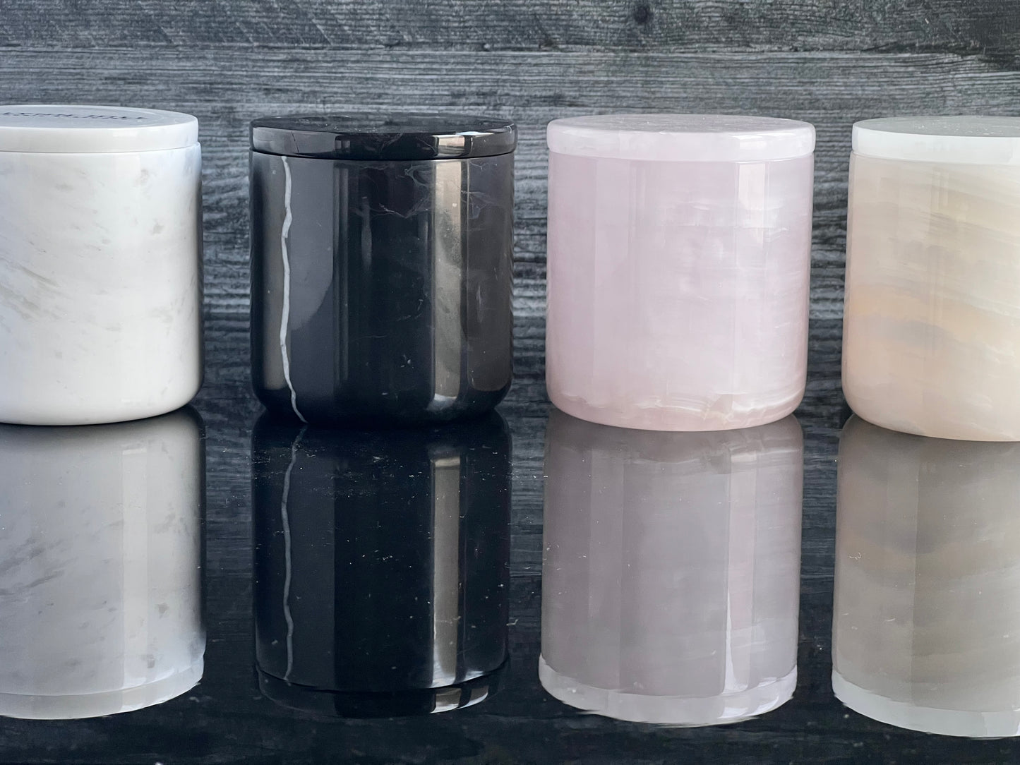 Stone Collection - Onyx Candle Holders